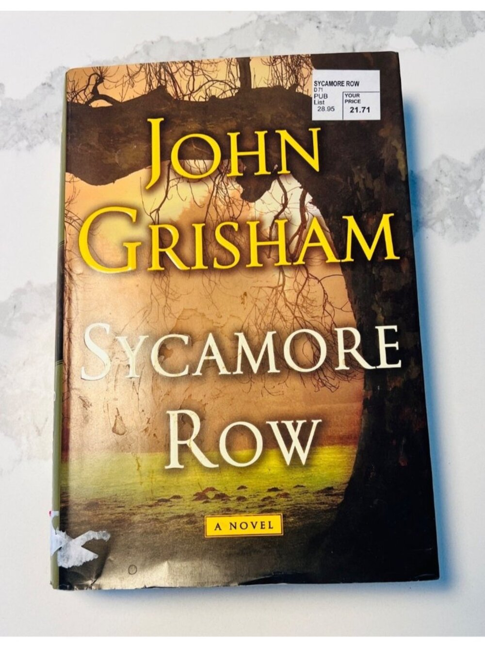John Grisham legal thriller, "SYCAMORE ROW", hard cover